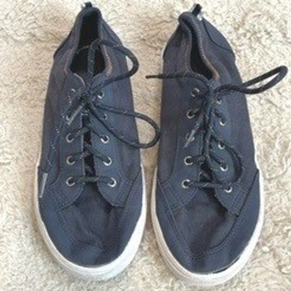 Sperry Top-Sider Deckfin Mens 6.5 Navy Blue Canvas Low Top Sneakers YB56830A